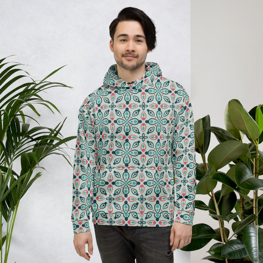 Eye Tile Souk AOP Hoodie mockup 1