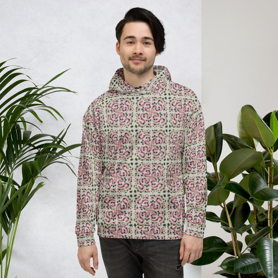 Serpentine Tile AOP Hoodie mockup 1