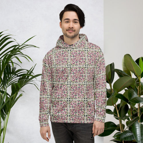 Serpentine Tile AOP Hoodie mockup 1 pattern preview