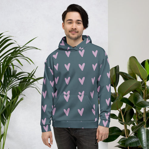 Coachella Puppy Love Slate Lavender AOP Hoodie mockup 1 pattern preview