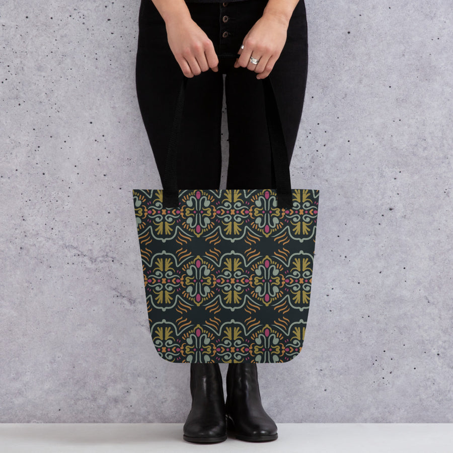 Folk Totem Tote Bag mockup 1