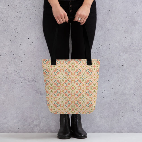 Serpentine Bloom Tote Bag mockup 1 pattern preview
