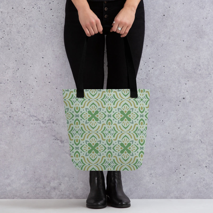 Mint Folk Tote Bag mockup 1