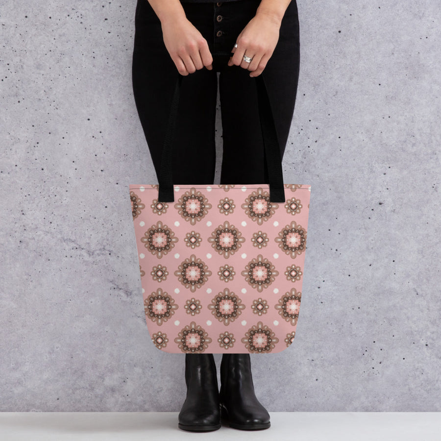 Mocha Medallion Tote Bag mockup 1