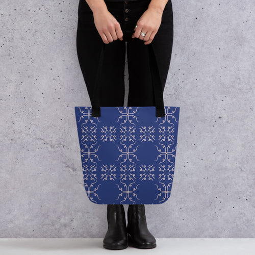 Curl Cross Tote Bag mockup 1 pattern preview