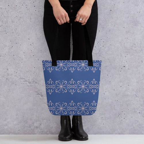 Leaf Damask Tote Bag mockup 1 pattern preview