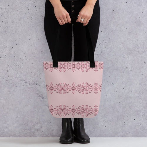 Rose Band Tote Bag mockup 1 pattern preview