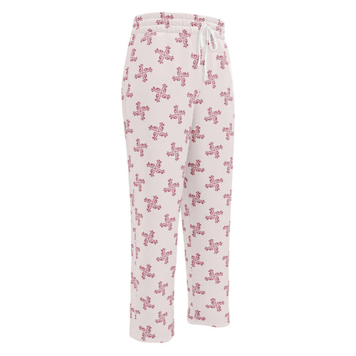 Alison Red Intentions AOP Wide-Leg Joggers mockup 1 pattern preview