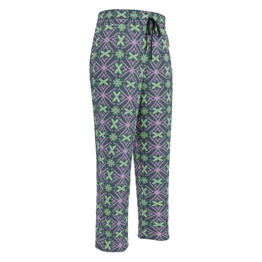 Coachella Flower Crowns AOP Wide-Leg Joggers mockup 1