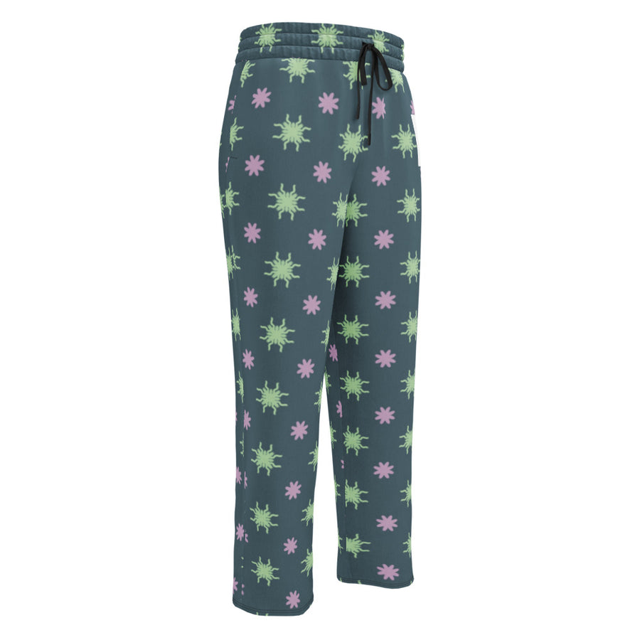 Coachella Sun And Flowers AOP Wide-Leg Joggers mockup 1