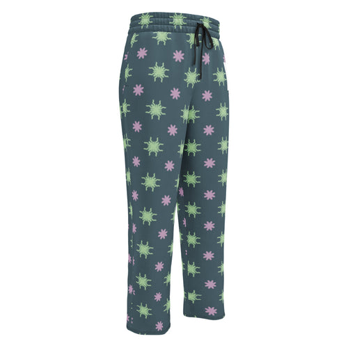 Coachella Sun And Flowers AOP Wide-Leg Joggers mockup 1 pattern preview