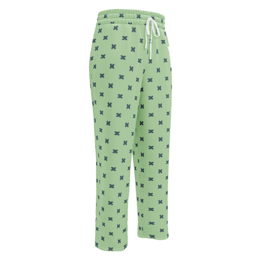 Coachella Butterfly Mint AOP Wide-Leg Joggers mockup 1