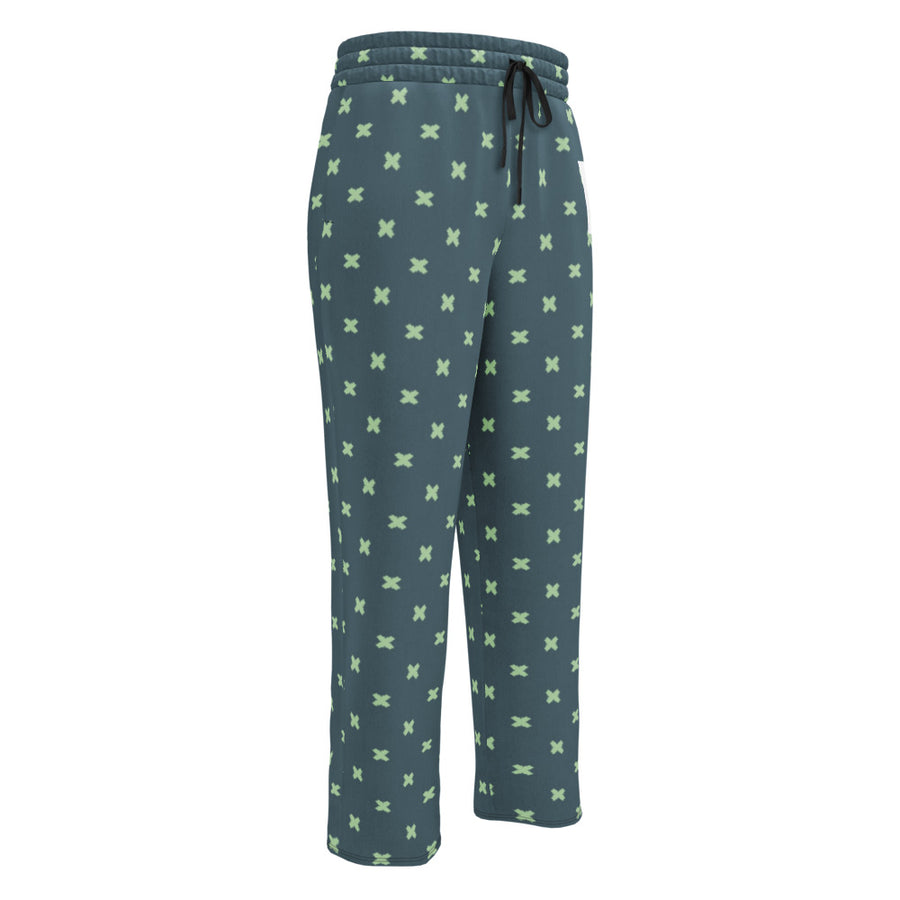 Coachella Butterfly Slate Mint AOP Wide-Leg Joggers mockup 1