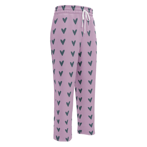 Coachella Puppy Love Mint AOP Wide-Leg Joggers mockup 1 pattern preview