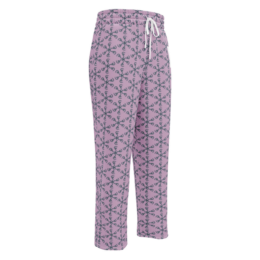 Coachella Spin Out Lavender AOP Wide-Leg Joggers mockup 1