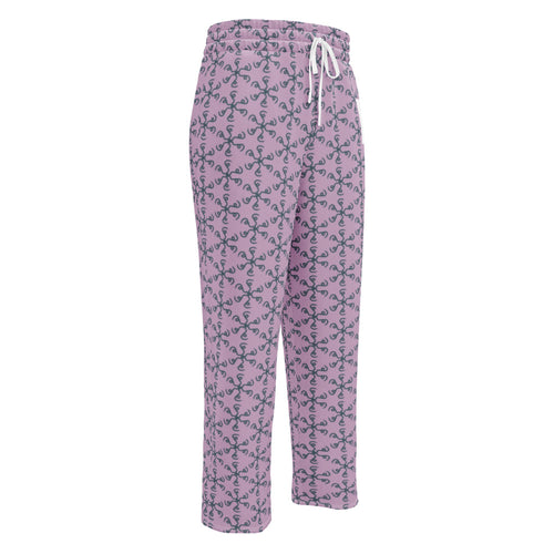 Coachella Spin Out Lavender AOP Wide-Leg Joggers mockup 1 pattern preview