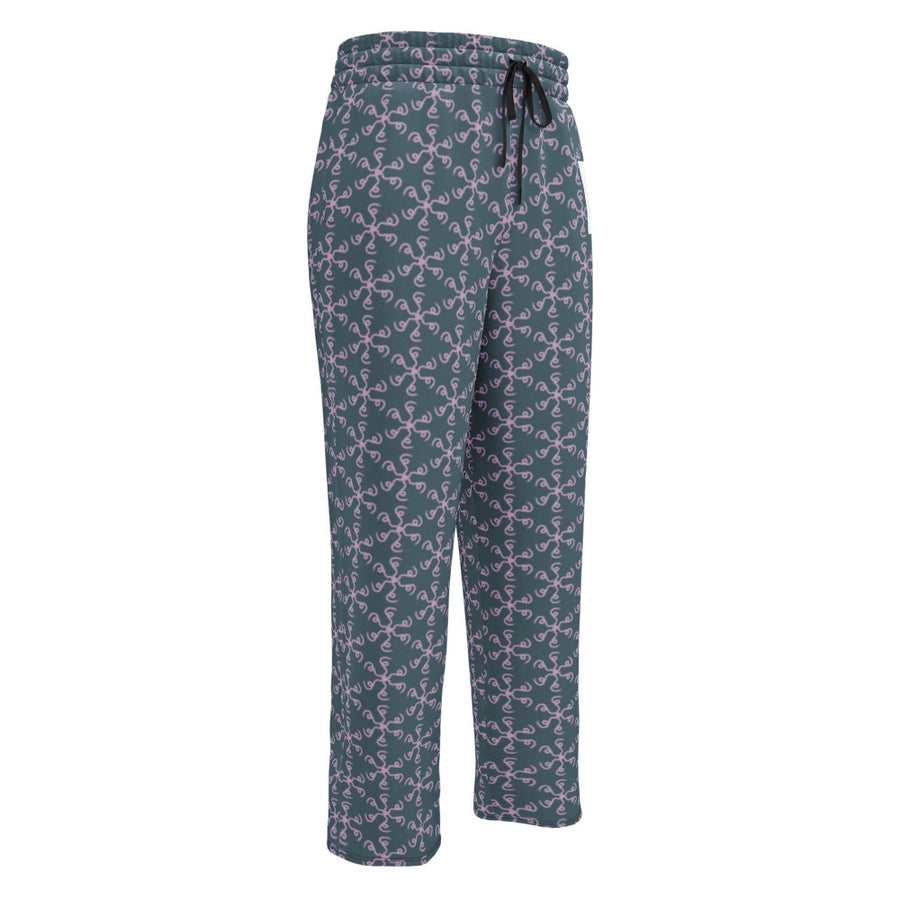 Coachella Spin Out Slate Lavender AOP Wide-Leg Joggers mockup 1
