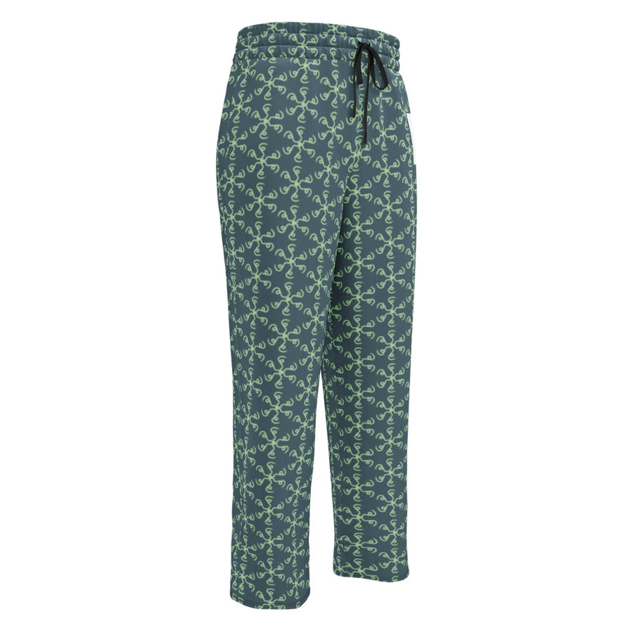 Coachella Spin Out Slate Mint AOP Wide-Leg Joggers mockup 1