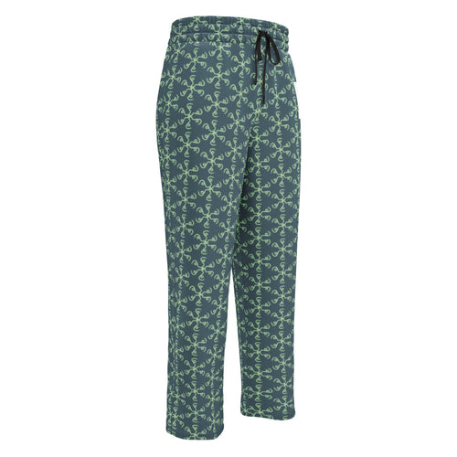 Coachella Spin Out Slate Mint AOP Wide-Leg Joggers mockup 1 pattern preview