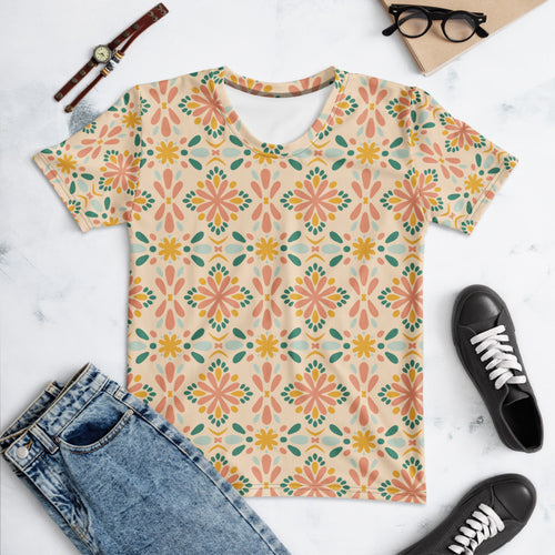 Picnik Scatter AOP Women's T-Shirt mockup 1 pattern preview