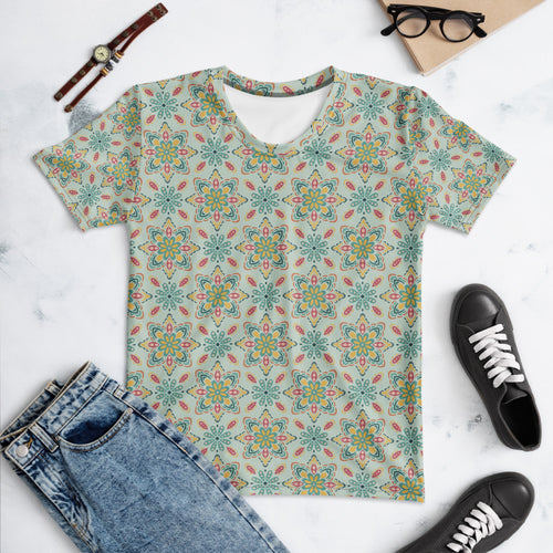 Spice Market AOP Women's T-Shirt mockup 1 pattern preview