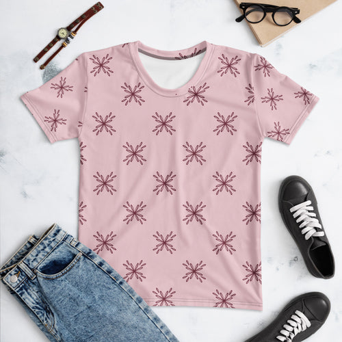 Blossom Tile AOP Women's T-Shirt mockup 1 pattern preview
