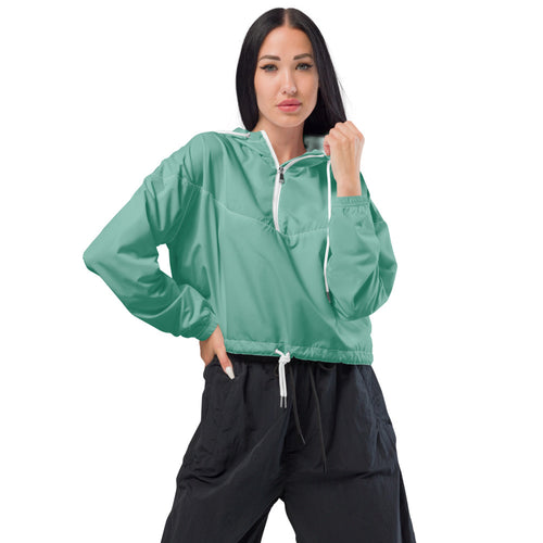 Coachella Mint Cropped Windbreaker pattern preview