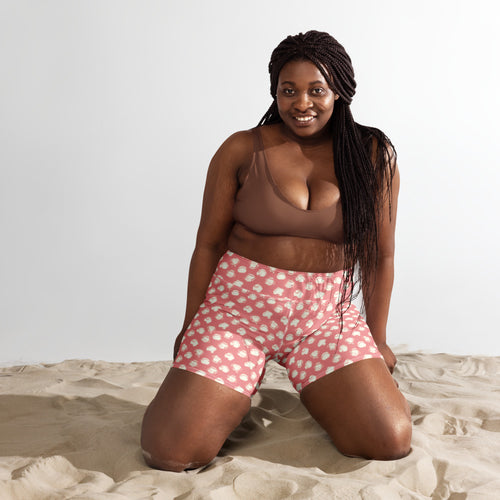 Delicate Romance 2 AOP Biker Shorts mockup 1 pattern preview