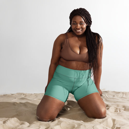 Coachella Mint Biker Shorts pattern preview