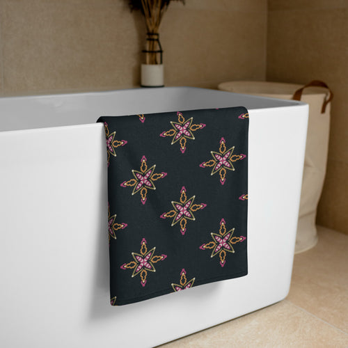 Disco Star Beach Towel mockup 1 pattern preview