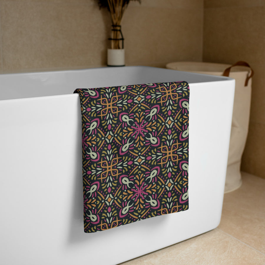 Disco Cross Beach Towel mockup 1