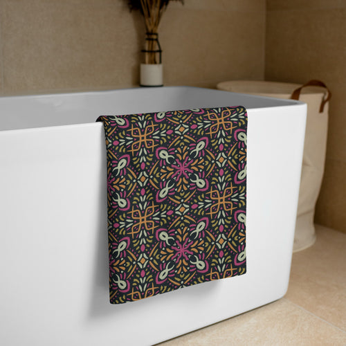 Disco Cross Beach Towel mockup 1 pattern preview