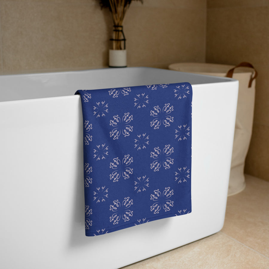 Calligraphy Cross Beach Towel mockup 1