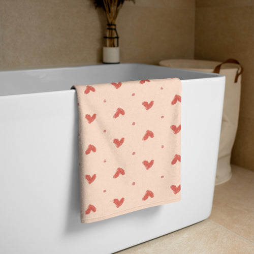 Delicate Romance 1 Beach Towel mockup 1 pattern preview
