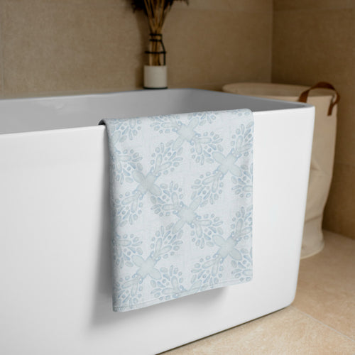 Misty Damsel Only Us Beach Towel mockup 1 pattern preview