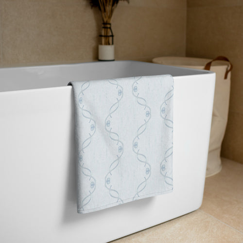 Misty Damsel The Vines Know Beach Towel mockup 1 pattern preview