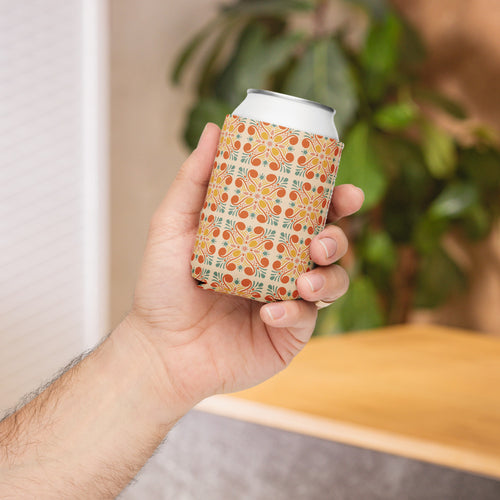 Bold Citrus Can Cooler mockup 1 pattern preview