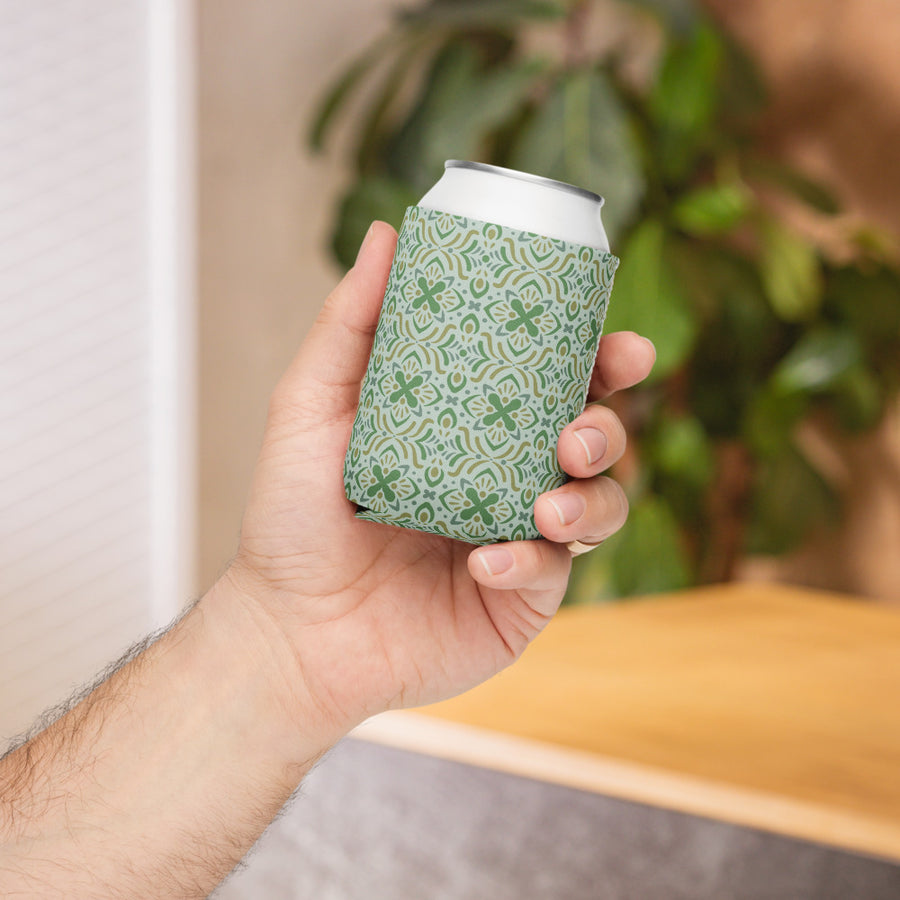 Mint Folk Can Cooler mockup 1