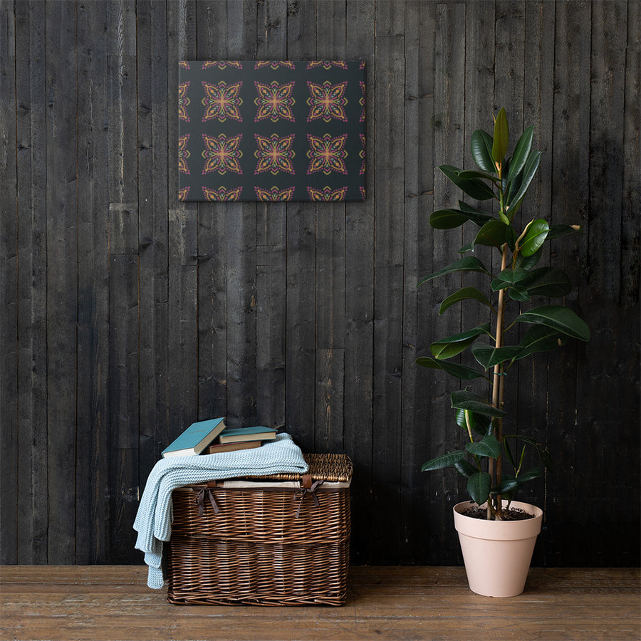 Golden Ikat Star Canvas mockup 1