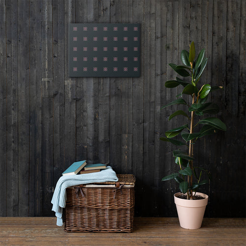Pink Dot Flower Canvas mockup 1 pattern preview