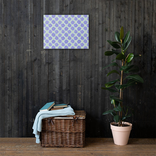 Periwinkle Poppy Vine Canvas mockup 1 pattern preview