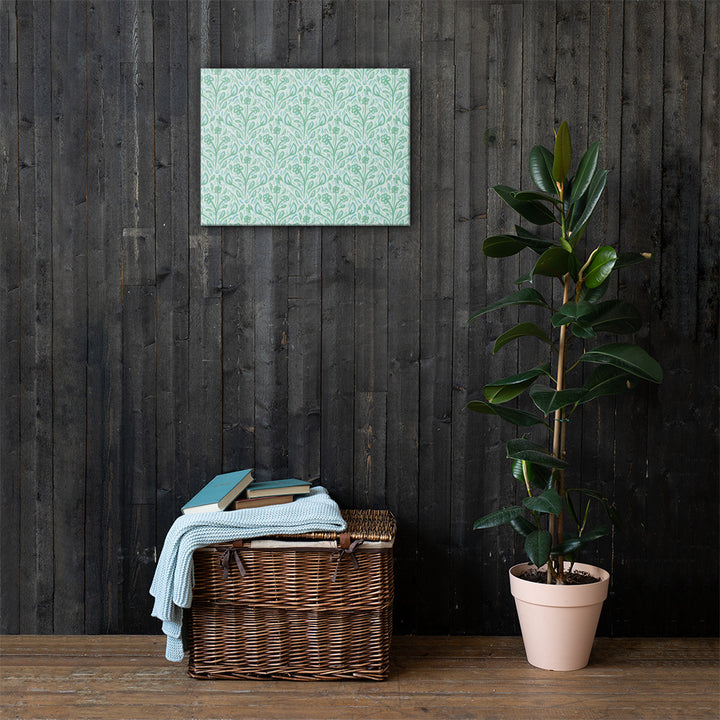 Teal Vine Damask