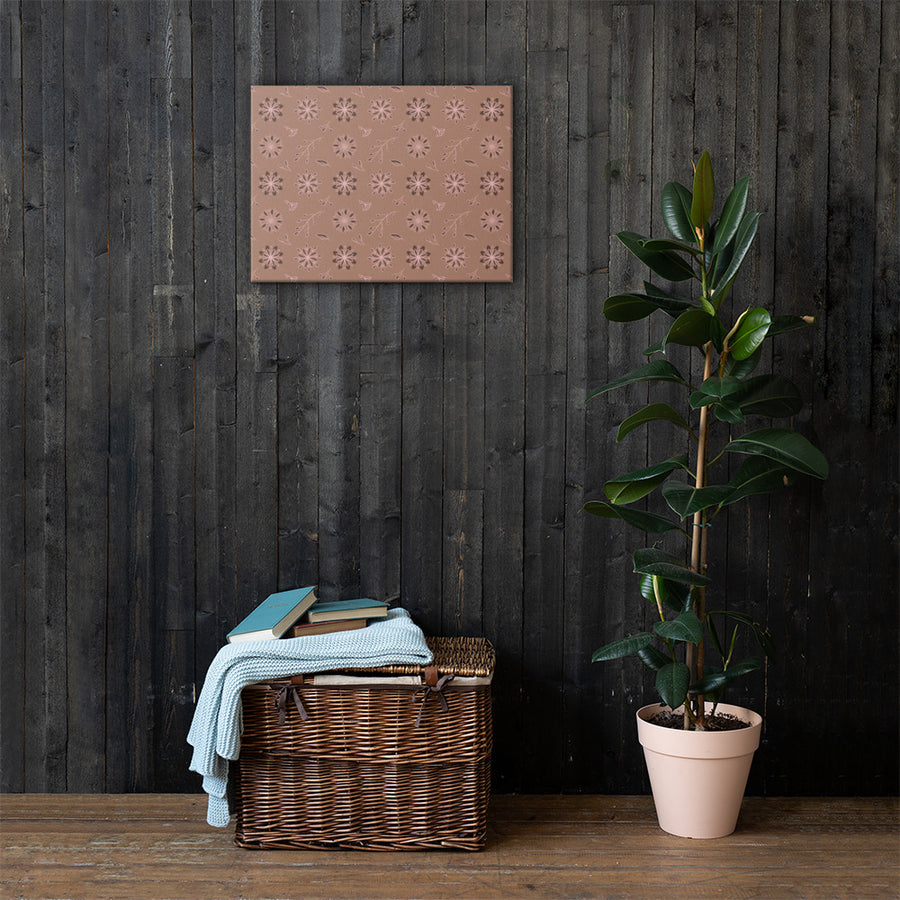 Mocha Botanical Canvas mockup 1