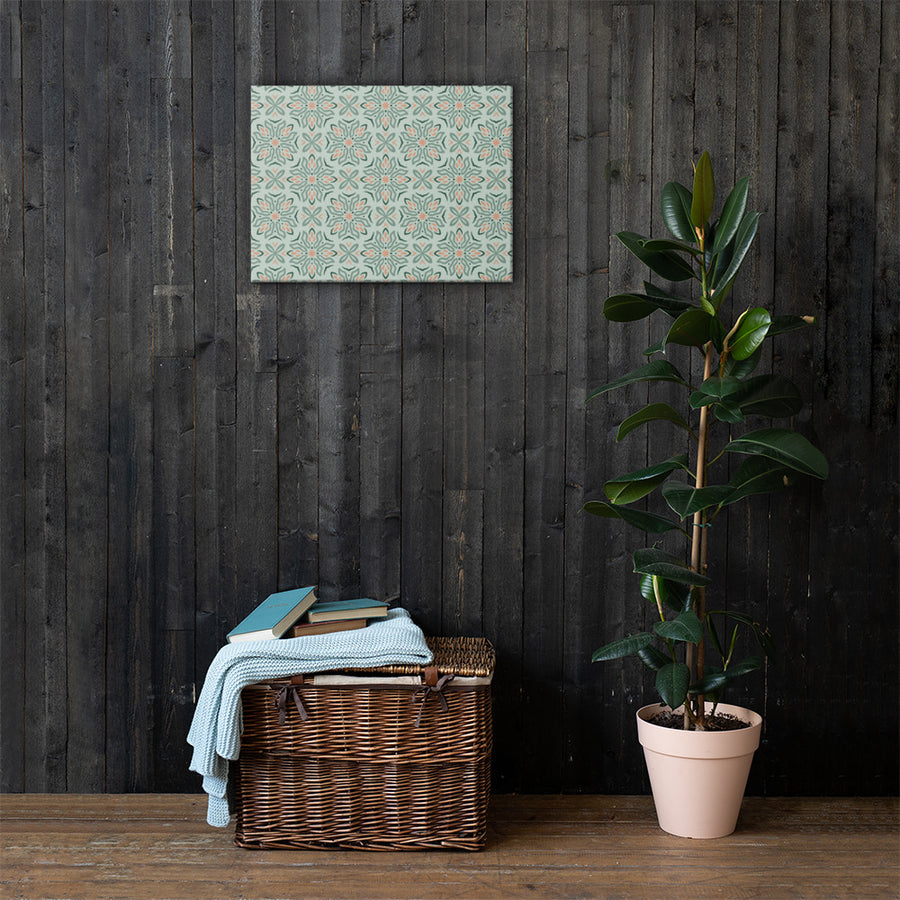 Mint Botanical Canvas mockup 1