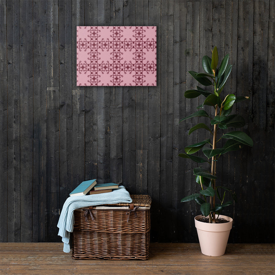 Crimson Scrollwork Canvas mockup 1