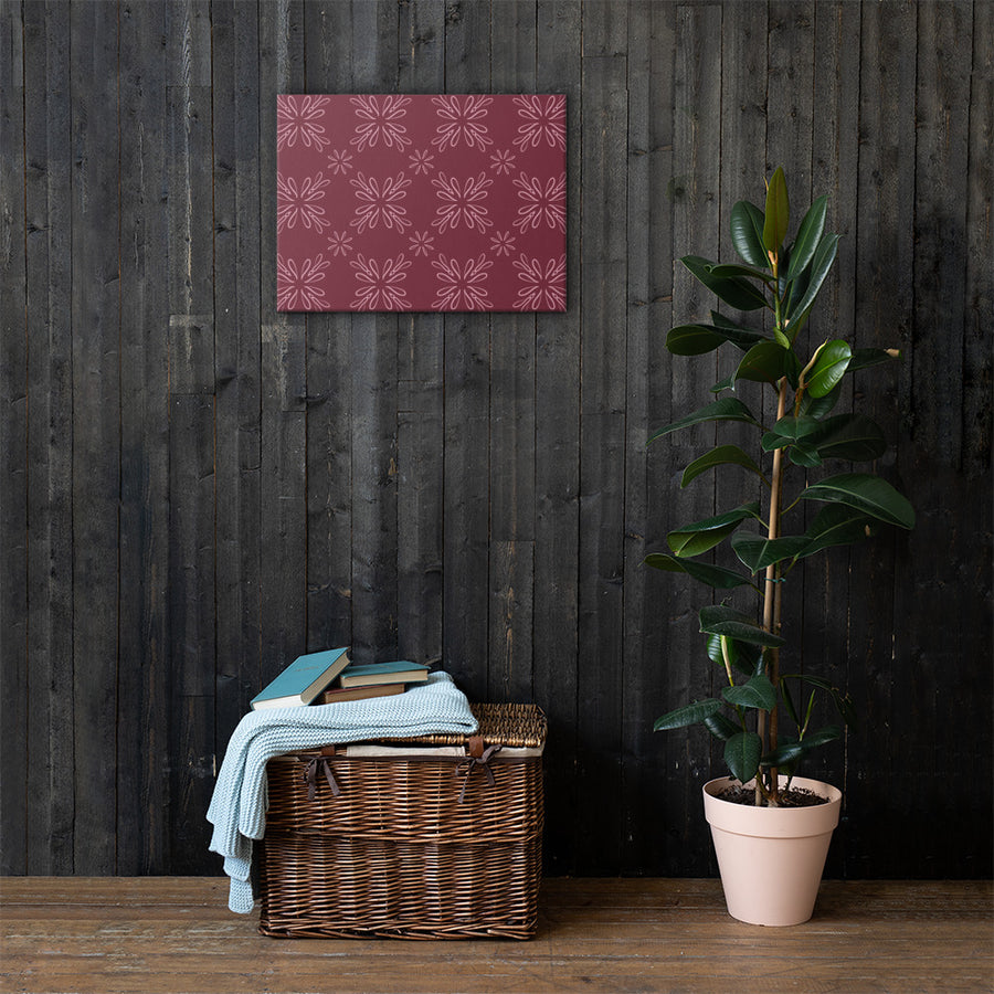 Burgundy Daisy Canvas mockup 1