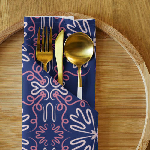 Night Bloom Cloth Napkin Set mockup 1 pattern preview