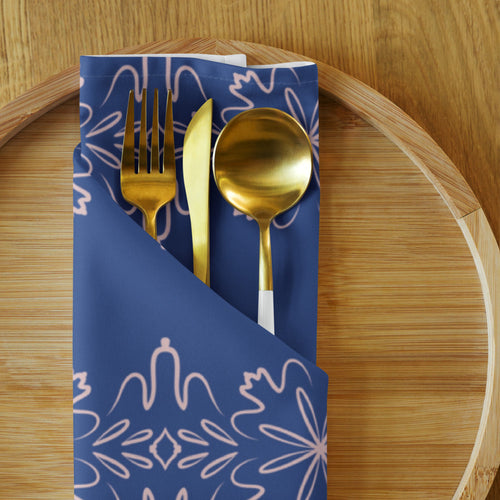Leaf Damask Cloth Napkin Set mockup 1 pattern preview