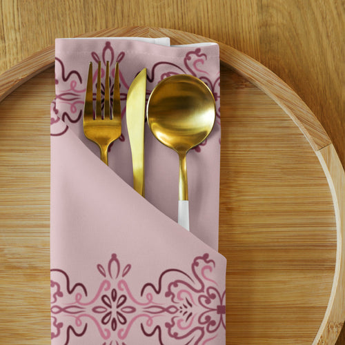 Rose Band Cloth Napkin Set mockup 1 pattern preview