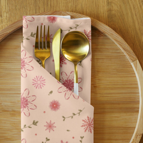 Delicate Romance 3 Cloth Napkin Set mockup 1 pattern preview